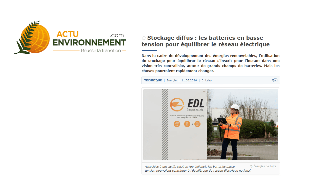 Article Actu Environnement Energies de Loire