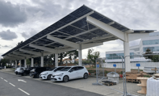 Ombrière photovoltaïque Crédit Agricole Atlantique Vendée