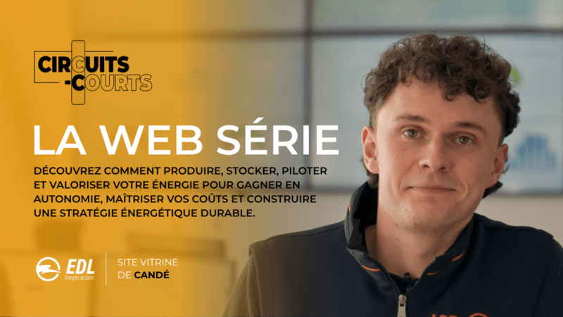Logo Circuits-Courts et homme souriant, web-série Energies de Loire