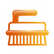 Brosse à récurer orange et blanche pour le nettoyage