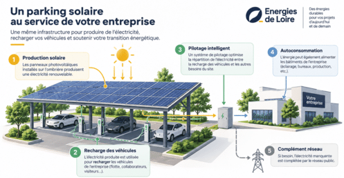 schema fonctionnement solarisation d'un parking